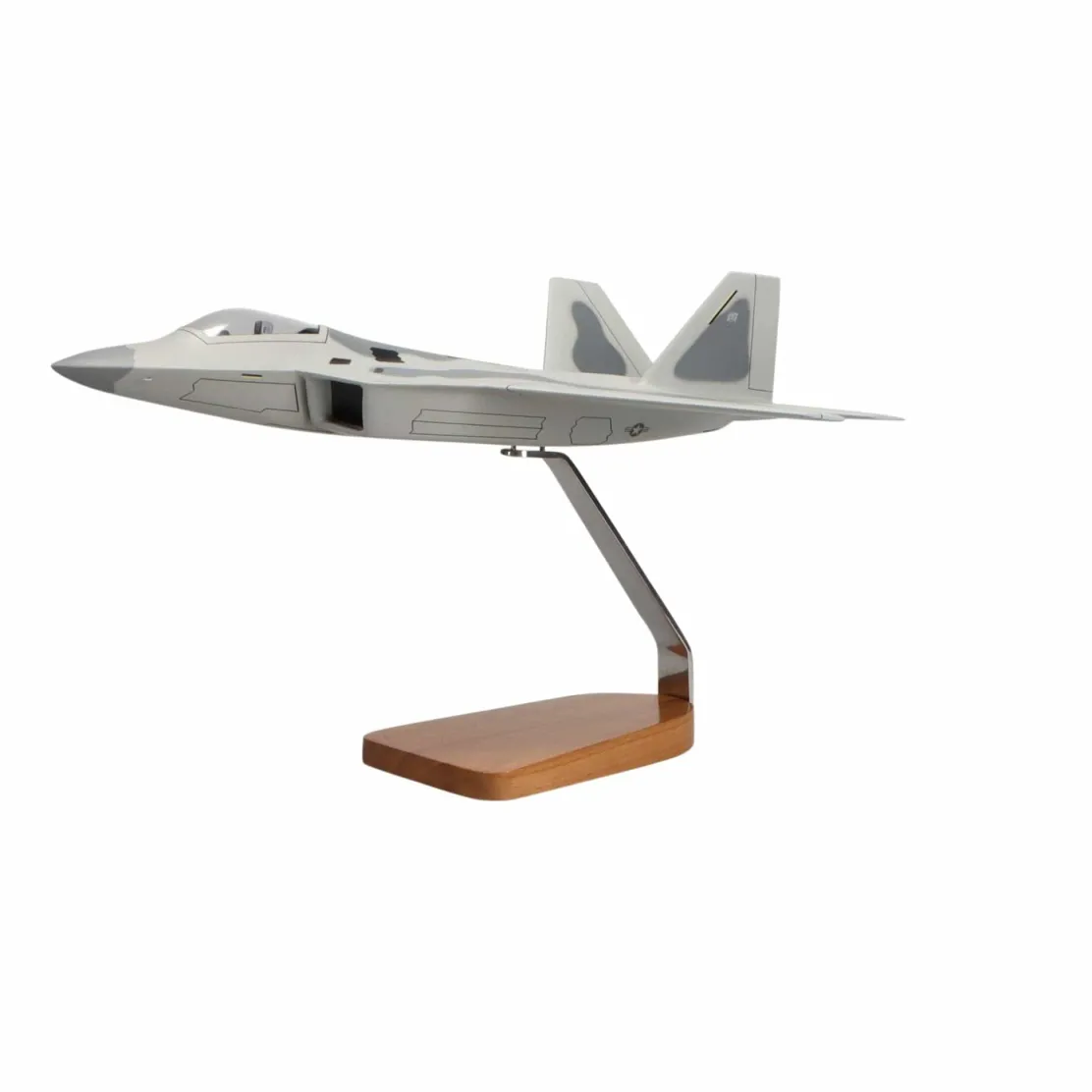 Lockheed Martin F-22 Raptor Clear Canopy Large Mahogany Model
