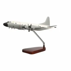 Lockheed Martin P-3C Orion (Hi-Vis White/Grey) Large Mahogany Model