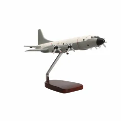 Lockheed Martin P-3C Orion (Hi-Vis White/Grey) Large Mahogany Model