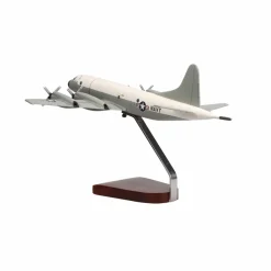 Lockheed Martin P-3C Orion (Hi-Vis White/Grey) Large Mahogany Model