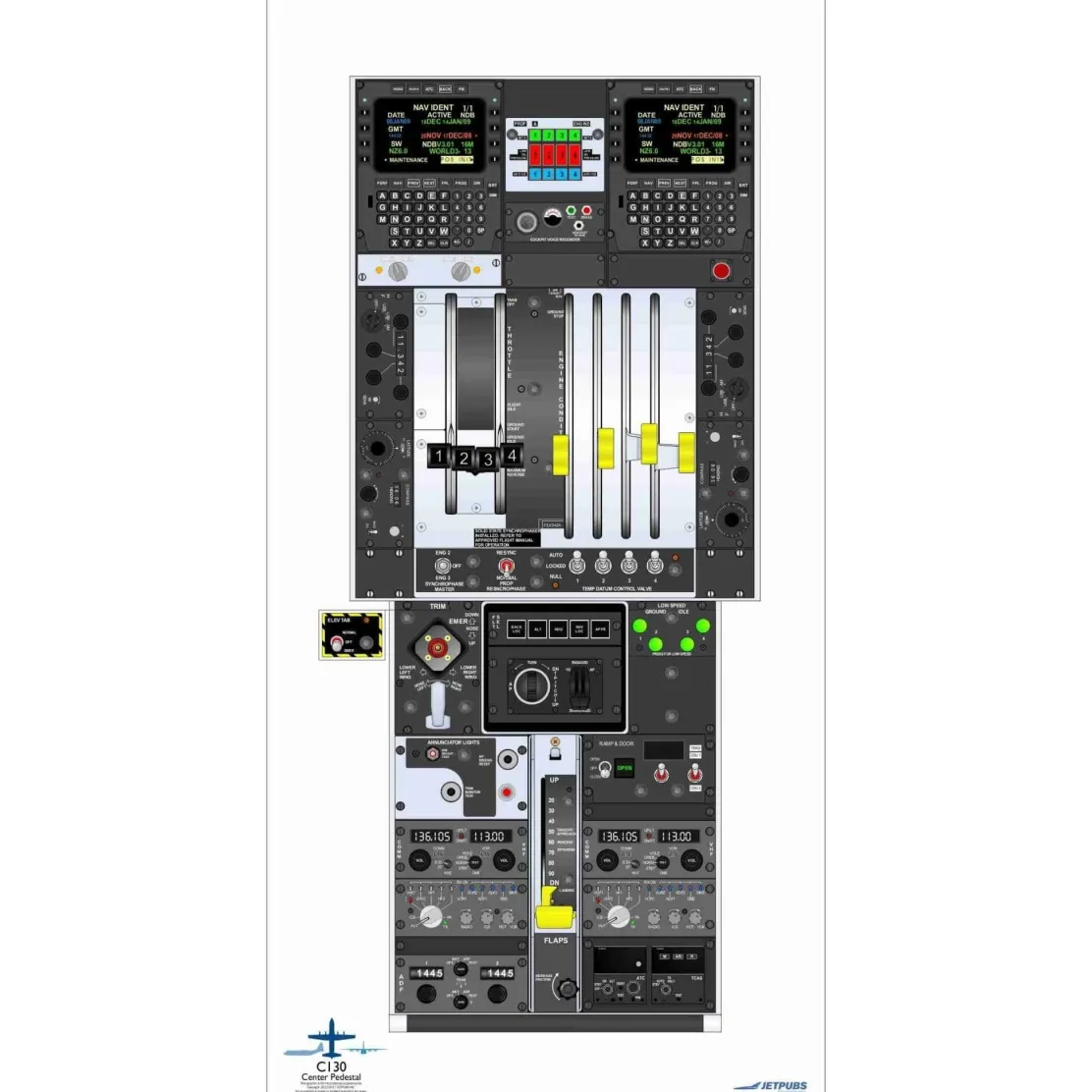 Lockheed 18" x 36" Cockpit Posters for Pilot Training
