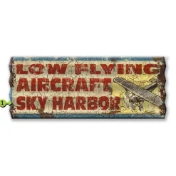 Low Flying Aircraft Personalized Corrugated Sign 17x44