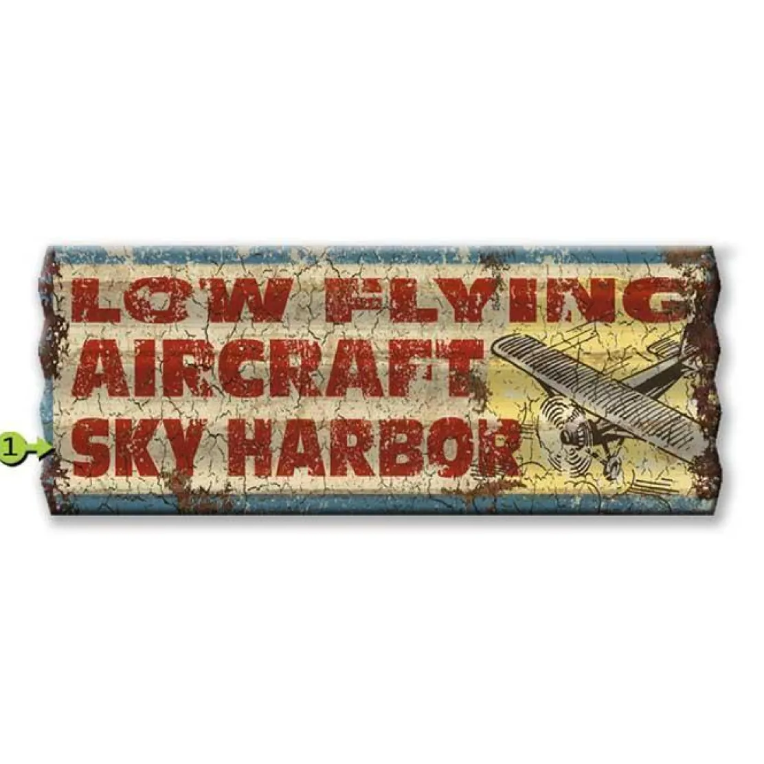 Low Flying Aircraft Personalized Corrugated Sign 17x44