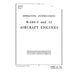 Lycoming R-680-9,-13 1943 Operating Manual (02-15AB-1)