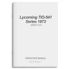 Lycoming TIO-541 Series 1973 Operator's Manual (60297-13-2)