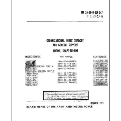 Lycoming T53-L-9A, -11, -13, 703 Maintenance Manual (55-2840-229-24/)