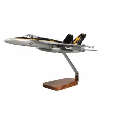McDonnell Douglas F/A-18E Super Hornet w/Armaments Clear Canopy Large Mahogany Model