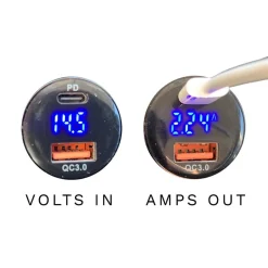 MyGoFlight Dual Digital USB Charger Real-Time Voltage