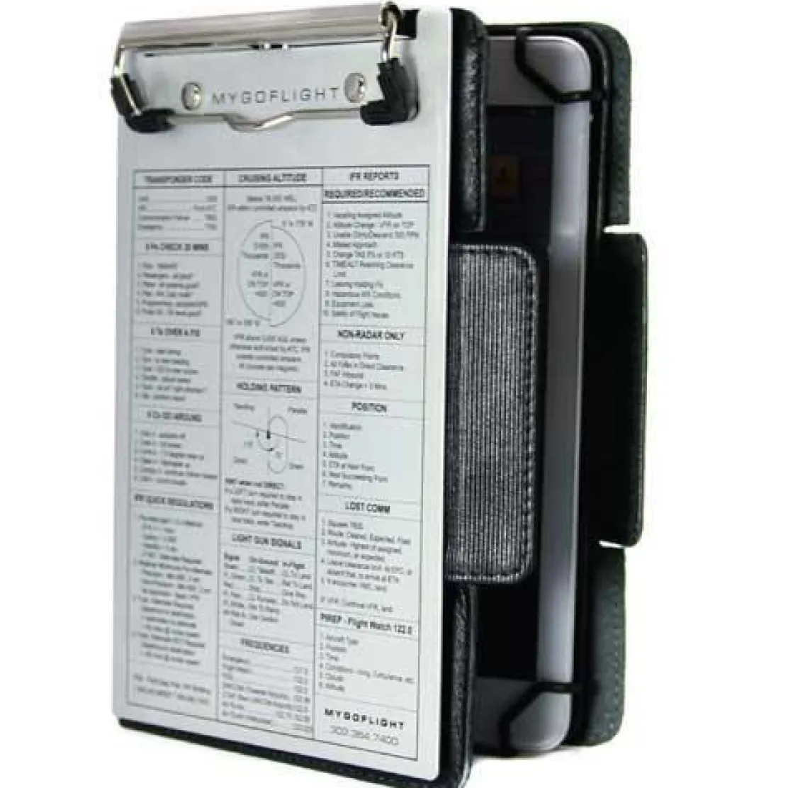 MyGoFlight Premium Leather iPad Mini Rotating Folio Kneeboard for Pilots