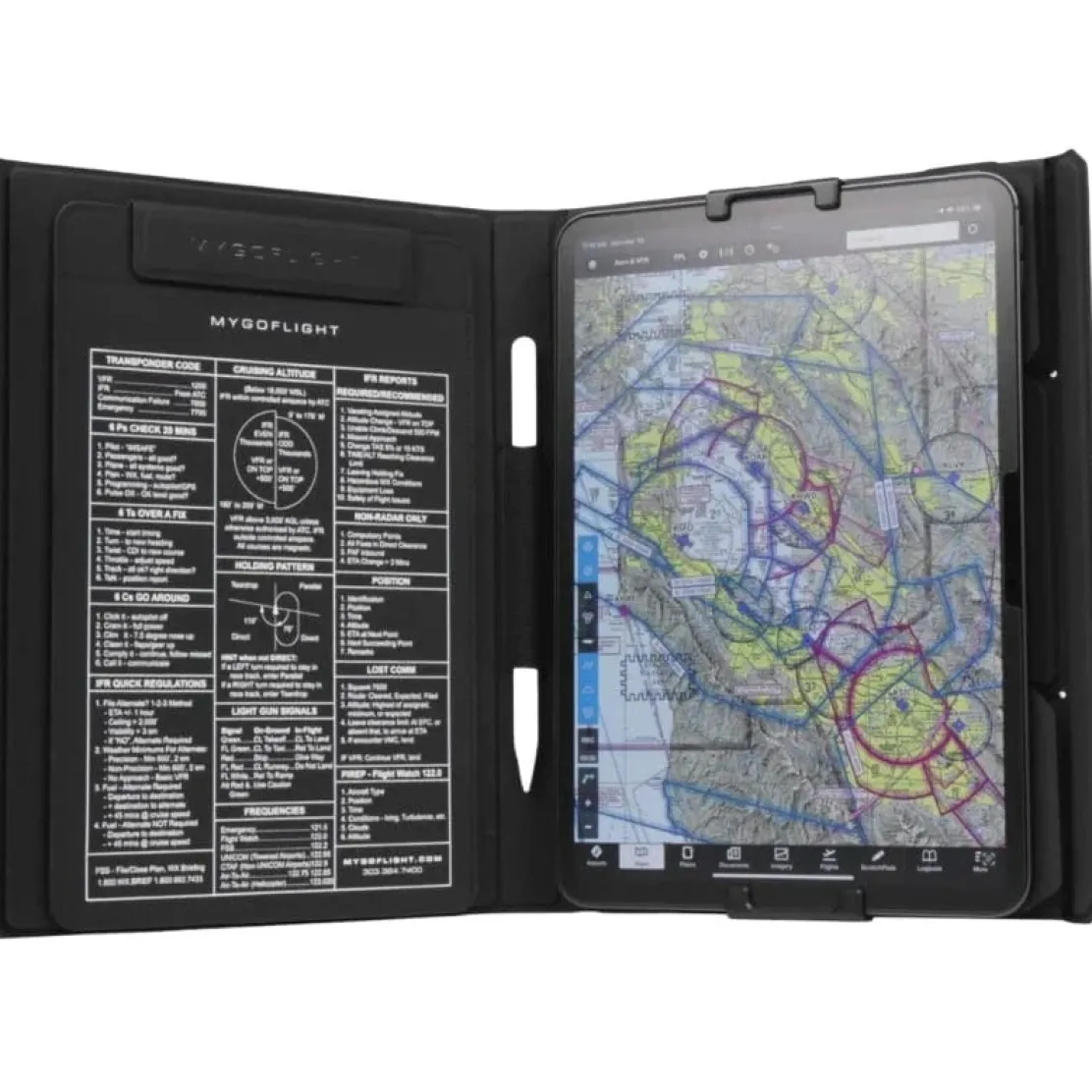 MyGoFlight Skyfolio Rotating Kneeboard for Pilots (Fits tablets 9"-11")