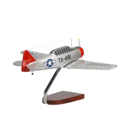 North American AT-6G Texan U.S. Air Force (Silver) Large Mahogany Model