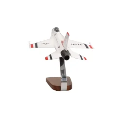 Official USAF F-16 Fighting Falcon Thunderbirds Large Mahogany Model