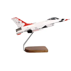 Official USAF F-16 Fighting Falcon Thunderbirds Large Mahogany Model