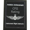 Personalized CFII Aviation Achievement Plaque