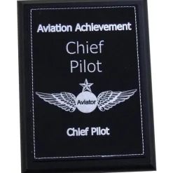 Personalized Chief Pilot Recognition Plaque