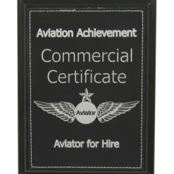 Personalized Commercial Pilot Achievement Plaque