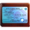 Personalized FAA License Plaque Front Only Premium Rosewood