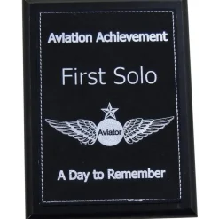 Personalized First Solo Aviation Achievement Plaque