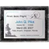 Personalized First Solo Flight Aviation Achievement Plaque Faux Marble