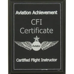 Personalized Handcrafted CFI Achievement Plaque