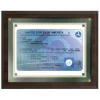 Personalized Wright Brothers FAA License Plaque Framed Parchment