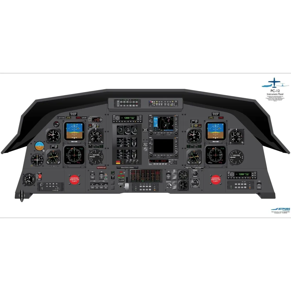 Pilatus 18" x 36" Cockpit Posters for Pilot Training
