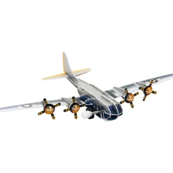 Pilot Toys Interactive B-29 Superfortress Wind-Up & Race 3D Airplane Puzzle Kit