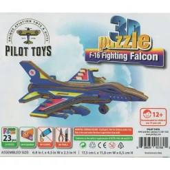 Pilot Toys Premium F-16 3D Puzzle: STEM Aviation Adventure