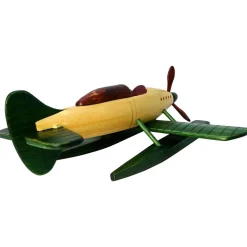 Pilot Toys Wooden Seaplane Helicopter: Handcrafted, Eco-Friendly