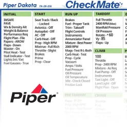 Piper Dakota Checkmate+ Standard Size Comprehensive Pilot Checklist (Modernized and Updated)