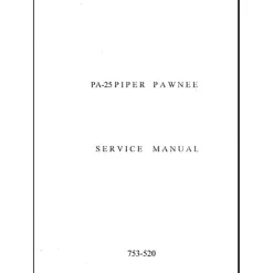Piper PA25-150,235,260 Pawnee Maintenance Manual (753-520)