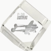 P-38 Lightning 3D Diamond Cube by Etched Memory