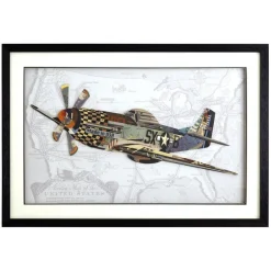 P-51 Mustang Mixed Media Artwork by Alex John: WWII's Iconic Fighter Plane