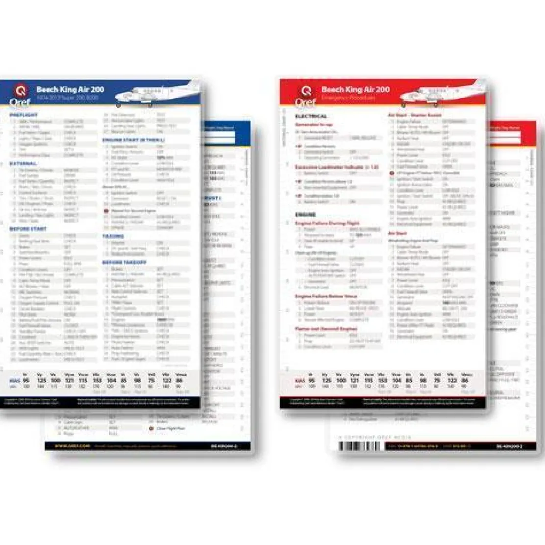 Qref Cessna 172 Basic Skyhawk (All Years) Pilot Aircraft Procedures Checklist Card