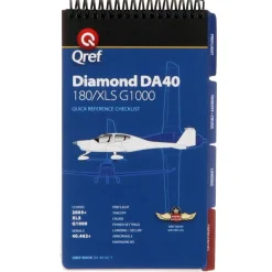 Qref Diamond DA40 G1000 (2005+) Pilot Aircraft Procedures Checklist Flip Book