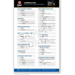 Qref Garmin G1000 Pilot Aircraft Procedures Checklist Card