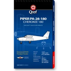 Qref Piper Cherokee 180 PA-28-180 (1963-75) Pilot Aircraft Procedures Checklist Flip Book