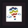 Quilling Card 3D Quilled Hot Air Balloon Art Framed Shadow Box