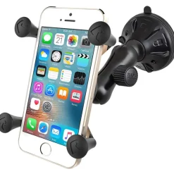 RAM X-Grip Phone Mount with RAM Twist-Lock Low Profile Suction Base RAP-B-166-2-UN7U