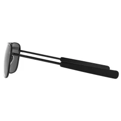 Randolph Aviator Matte Black & Non-Polarized American Gray Glass Lens Military Sunglasses