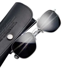 Randolph Aviator Matte Chrome & Non-Polarized American Gray Lens Military Sunglasses