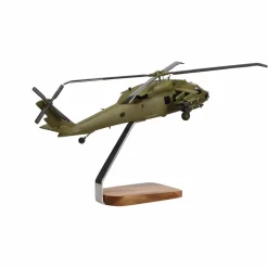 Sikorsky Armed Black Hawk Clear Canopy Large Mahogany Model