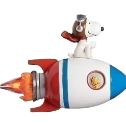Snoopy 4" Rocket Nightlight: Illuminate Your Space with Peanuts Magic and Aviation Adventure