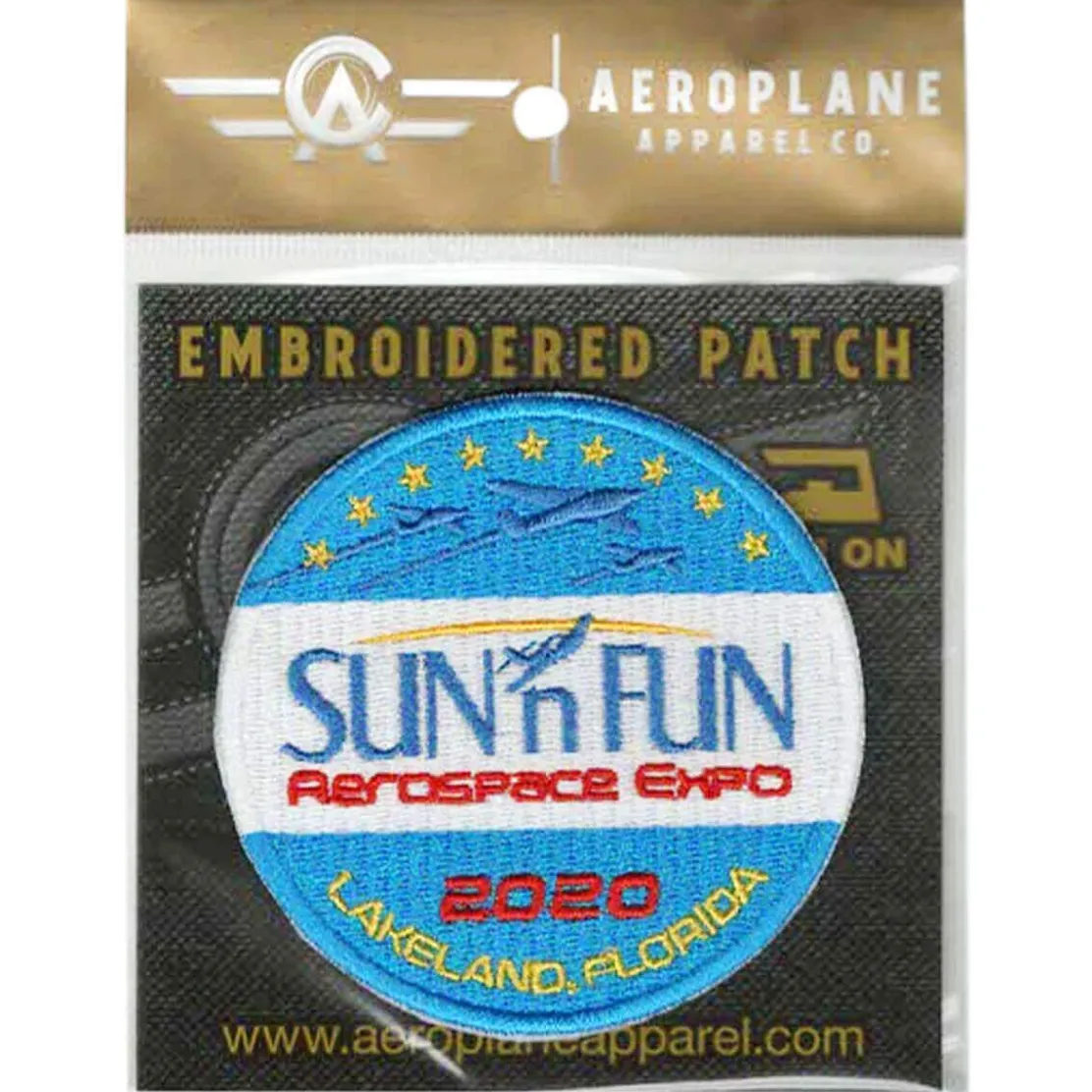 SUN 'n FUN Patch 2020 Embroidered Patch (Iron On Application)