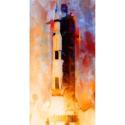 The Apollo 11 Moon Mission Liftoff Frank Martin Aviation Art Print