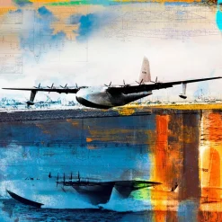 The Hughes H-4 Hercules - The Spruce Goose Frank Martin Aviation Art Print