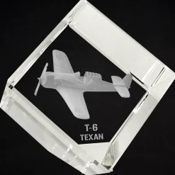 T-6 Texan 3D Diamond Cube by Etched Memory